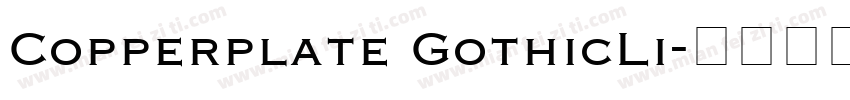 Copperplate GothicLi字体转换